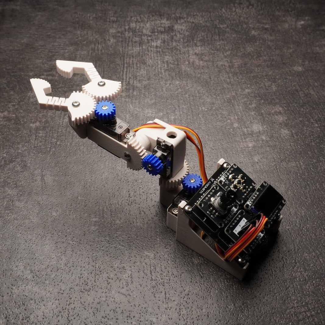 ClawBot 3D printed robotic arm kit, fully assembled